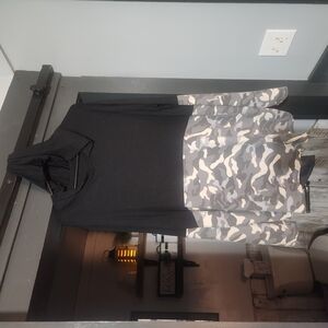 Chic Black and Camouflage Dress